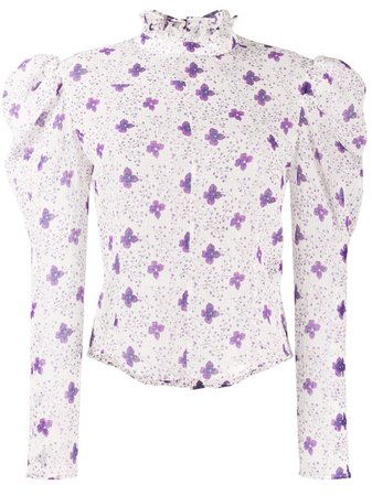 Isabel Marant Emsley Gigot-Sleeved Floral-Print Blouse Ss20 | Farfetch.com