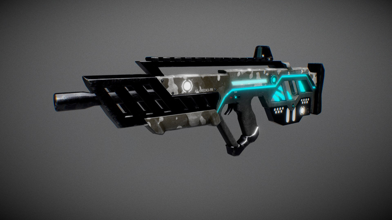 cyberpunk rifle