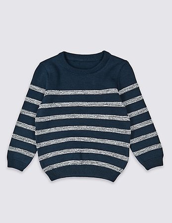 Pure Cotton Striped Jumper (3 Months - 7 Years) | M&S