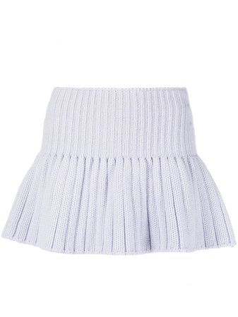 Blumarine Pleated Knitted Mini Skirt - Farfetch