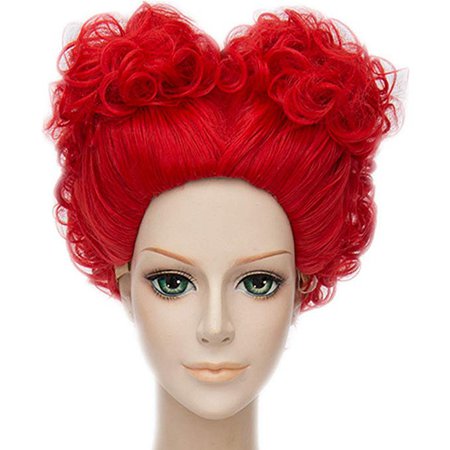 Amazon.com: MSHUI Alice's Adventures in Wonderland Red Queen Anime Cosplay Short Curly Hair: Gateway