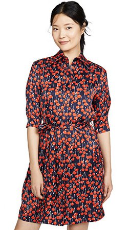 Victoria Victoria Beckham Cherry Print Shirt Dress | SHOPBOP
