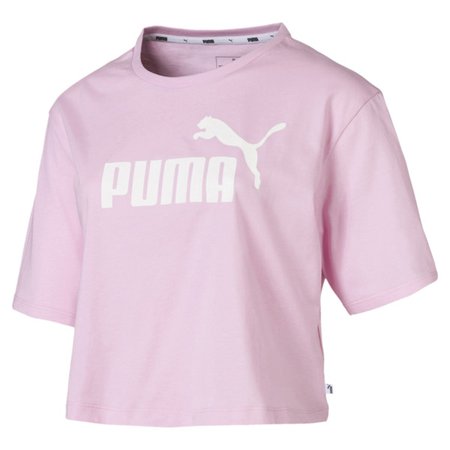 Women's Cropped Logo T-Shirt | Pale Pink | PUMA Apparel | PUMA United States
