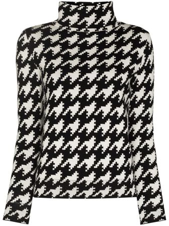 Shop Perfect Moment houndstooth pattern turtleneck jumper with Express Delivery - FARFETCH