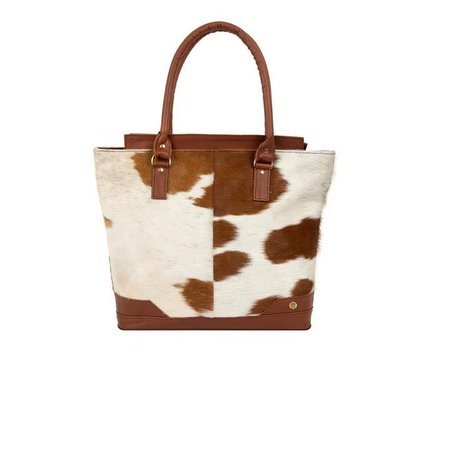 Mahi Leather Pony Hair Leather Florence Tote In Brown & White