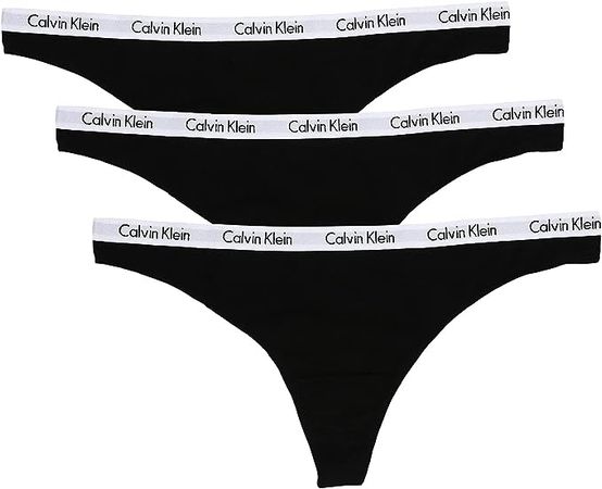 Amazon.com: Calvin Klein Underwear Women's Carousel 3 Pack Thong, Black, Large… : Clothing, Shoes & Jewelry