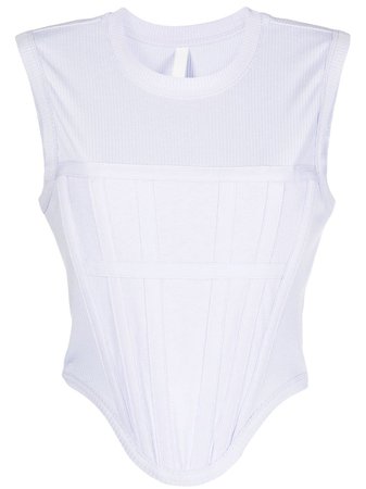 Dion Lee Ribbed Corset Tank Top - Farfetch