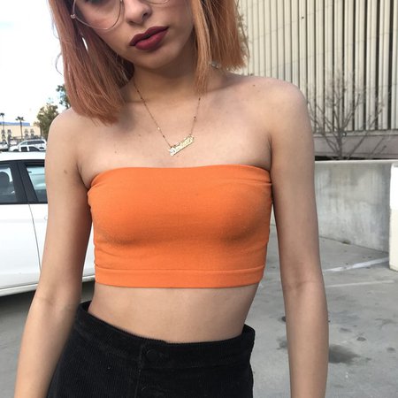 Orange you glad tube tops are back in style ! (I know I am) - Depop