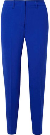 Wool-blend Tapered Pants - Bright blue