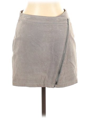 Arden B. suede warm grey stone Leather Skirt Size 4 - 62% off | thredUP