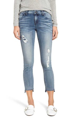 KUT from the Kloth Reese Ripped Ankle Slim Jeans (Equal) (Regular & Petite) | Nordstrom