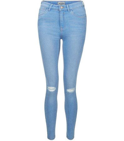 Light Blue Ripped Knee Skinny Jeans Add to Saved Items Remove from Saved Items