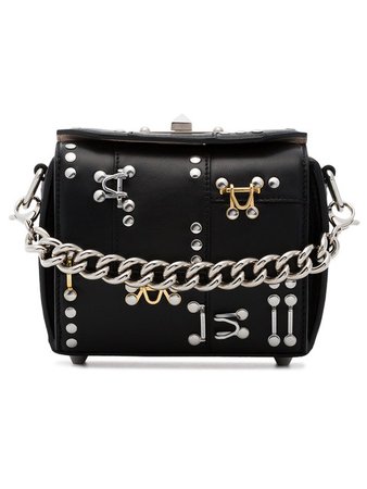 Alexander McQueen Black Box 16 Studded Leather Cross-body Bag $2,290 - Shop SS18 Online - Fast Delivery, Price