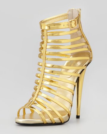 Gold Strap High Heels