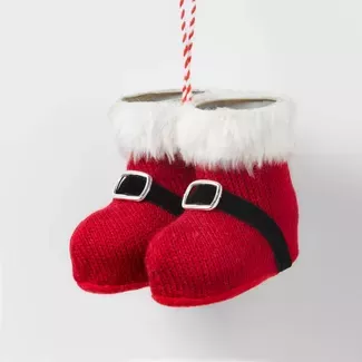 Velvet Boots Christmas Tree Ornament Red - Wondershop™ : Target