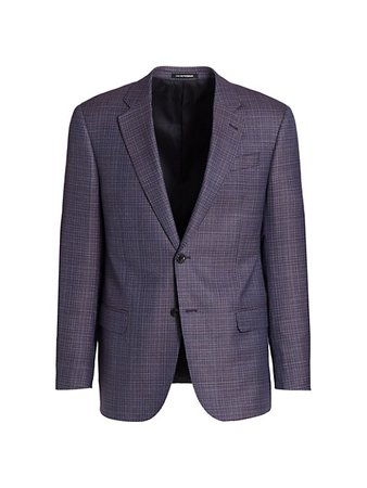 Shop Emporio Armani Check Virgin Wool Sportcoat | Saks Fifth Avenue