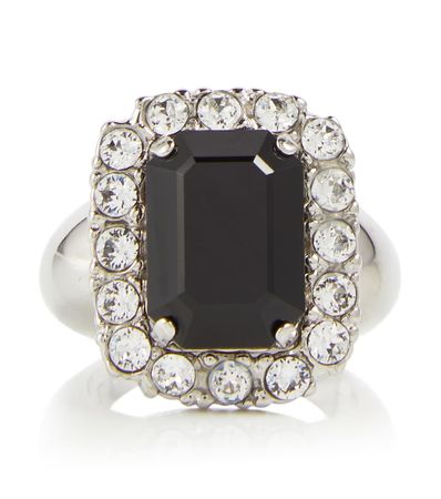 Saint Laurent - Crystal-embellished ring | Mytheresa