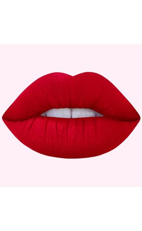 dark red matte lips