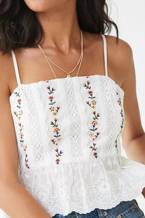 Embroidered Floral Cami | Forever 21