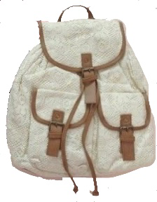 beige mini backpack