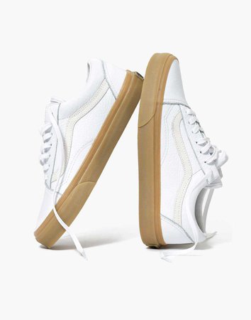 Madewell x Vans® Unisex Old Skool Lace-Up Sneakers in Tumbled Leather