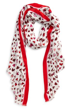 kate spade new york dancing hearts scarf | Nordstrom
