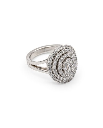 Leo Pizzo Iconic Must Have 18k White Gold Diamond Ring