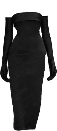 Emilia Wickstead Fall 2021 RTW "Keeley" Strapless Duchesse Satin Midi Dress and Satin Gloves
