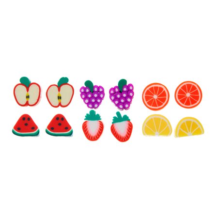 9 Pack Fruity Stud Earrings | Claire's