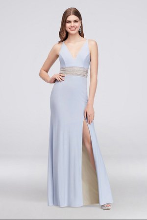 Structured Pastel Blue Prom Dress