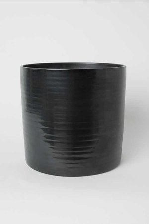 Large Stoneware Plant Pot - Dark gray - Home All | H&M US