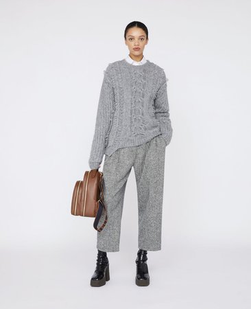 Women's GREY Grey Cable Knit | Stella McCartney Women