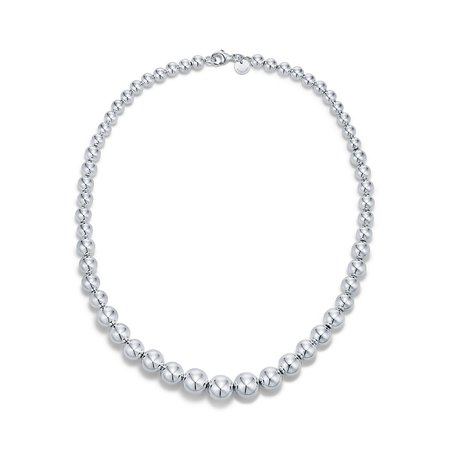 Tiffany HardWear graduated ball necklace in sterling silver. | Tiffany & Co.