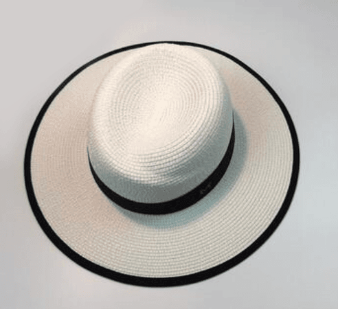 Two Tone Panama Straw Hat | floralsandstripesboutique