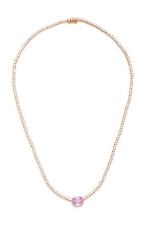 Hepburn 18k Rose Gold, Sapphire, And Diamond Choker By Anita Ko | Moda Operandi