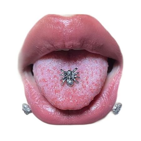 Spider piercing lips PNG by @XXXlla