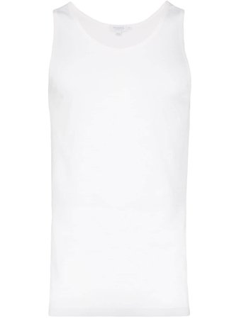 Shop white Sunspel superfine vest top with Express Delivery - Farfetch