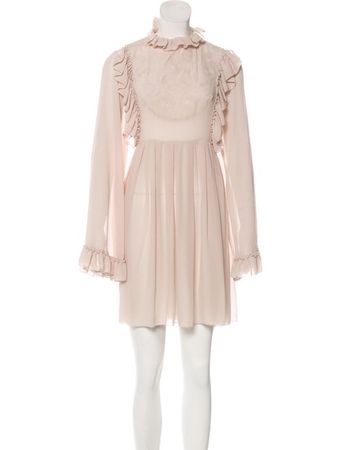See by Chloé Ruffle-Accented Embroidered Dress - Clothing - WSE38224 | The RealReal
