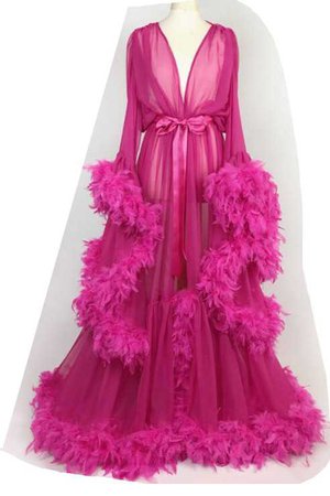 hot pink fur robe