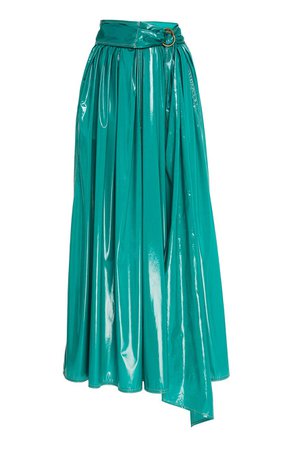 Amalia Pleated Coated-Jersey Skirt by Sies Marjan | Moda Operandi