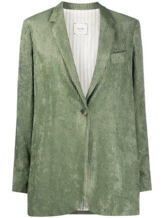 Shop green Alysi ribbed corduroy blazer with Express Delivery - Farfetch