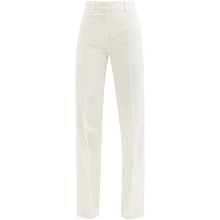 Valentino Wool Tailored Trousers in White - Meghan Markle's Pants - Meghan's Fashion