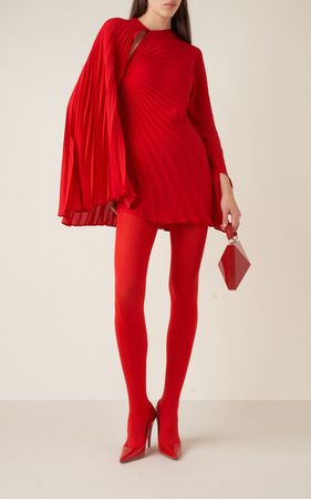 Plisse Georgette Mini Dress By Valentino | Moda Operandi
