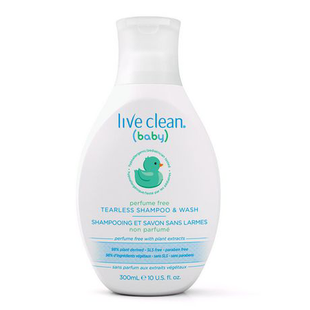 Live Clean Perfume Free Tearless Baby Shampoo & Wash
