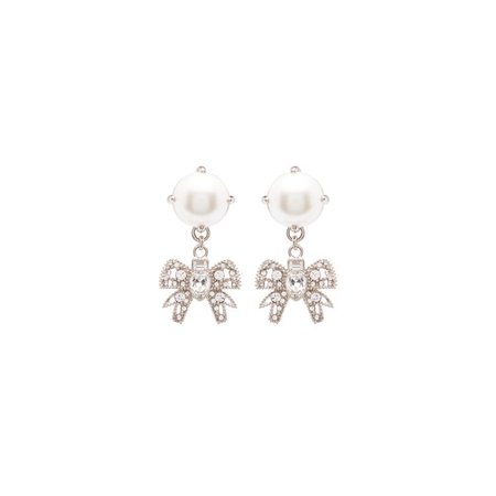 Miu Miu Crystals & Pearl Earrings
