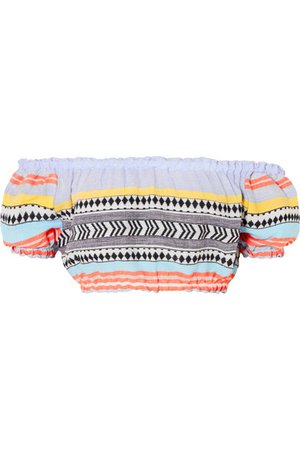 LemLem | Sofia off-the-shoulder striped cotton and wool-blend gauze top | NET-A-PORTER.COM