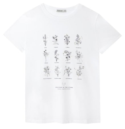 Astrology Stradivarius White T-shirt