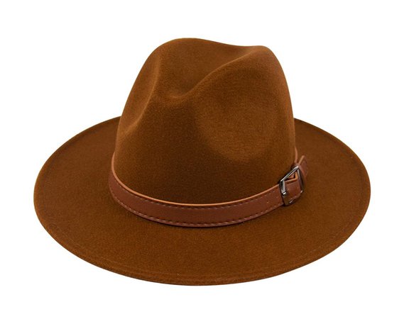 brown fedora hat