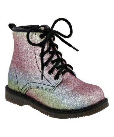 Lucky Top Rainbow Kisa Combat Boot - Girls | Best Price and Reviews | Zulily