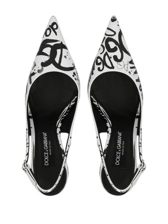 Dolce & Gabbana graphic-print pointed pumps